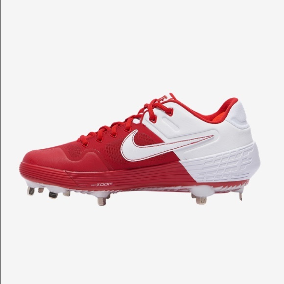 HP 🥳 NEW Nike Zoom Air Alpha Baseball Cleats Blood Red - Picture 3 of 11